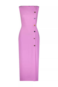 Lela Rose - Jewel Button Boat Neck Sheath Dress