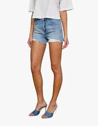 L'Agence Clark High Rise Shorts in galveston - women's shorts - detail view