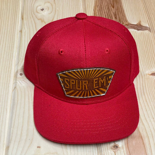 The Whole Herd - Boy's "Spur Em'" Leather Patch Hat