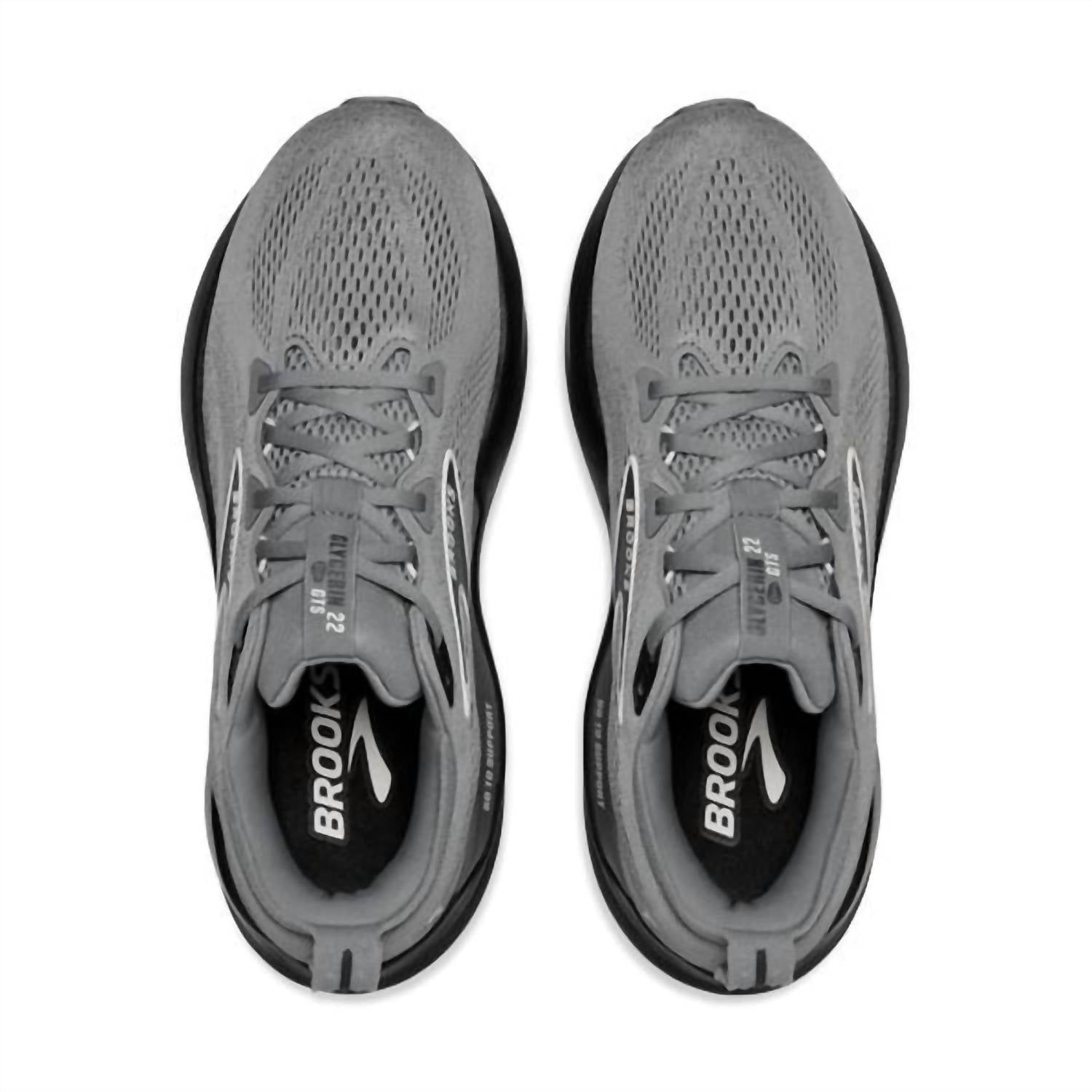 BROOKS Men Glycerin Gts 22 Running Shoes in primer gray ebony bluewash - men's shoe - view 4