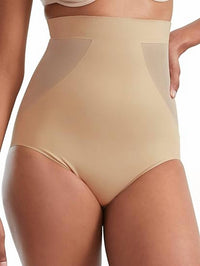 TC Fine Intimates Total Contour Hi-waist Brief in warm beige - women's intimate - detail view