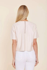 Dolce Cabo - Cropped Vegan Leather Tee