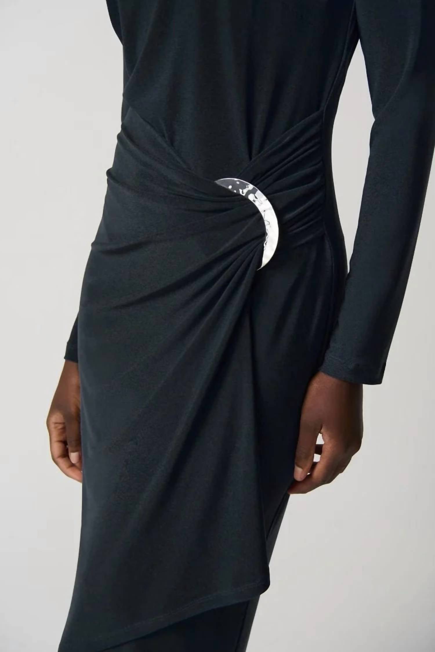 Joseph Ribkoff Long-sleeve Sheath Dress in nightfall - women's dress - view 4