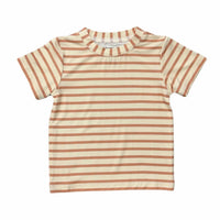 babysprouts Boy's Short Sleeve Tee in maple stripe - kids' tee