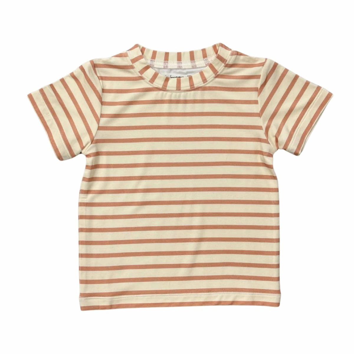 babysprouts Boy's Short Sleeve Tee in maple stripe - kids' tee