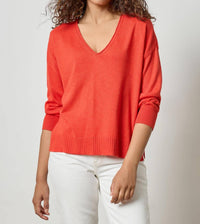 Lilla P - 3/4 Sleeve Drop Shoulder Sweater