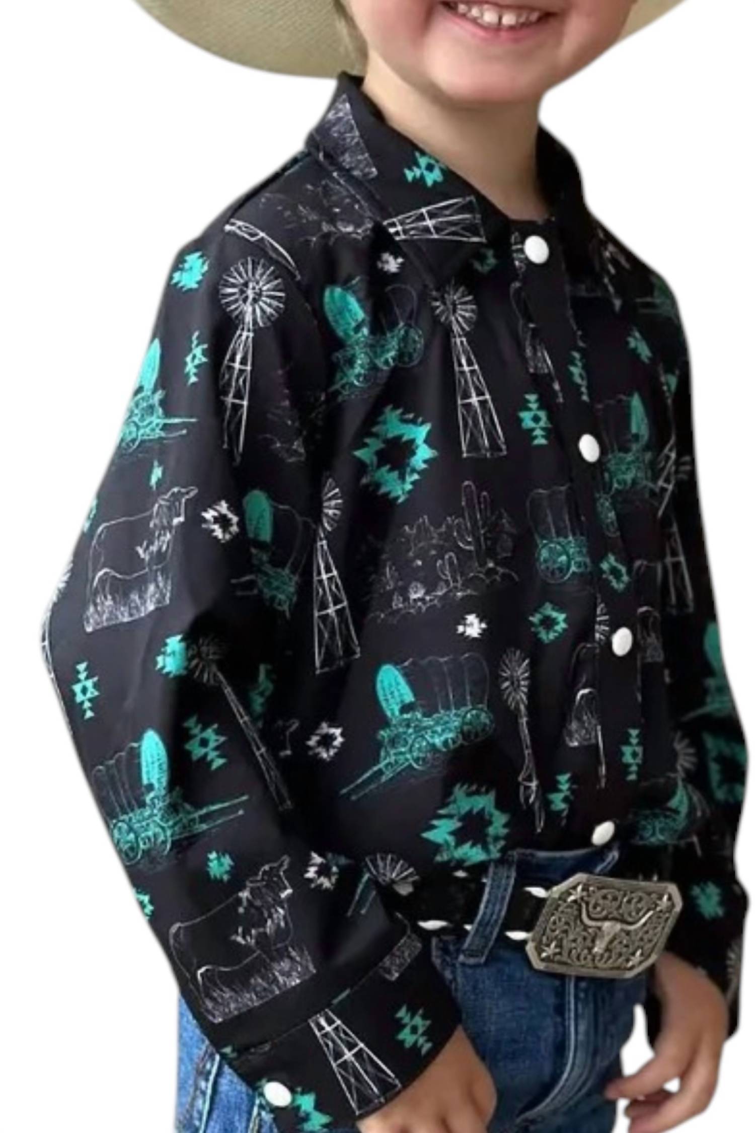 Sterling Kreek - Kid's Ranchy And Rad Button Up Top