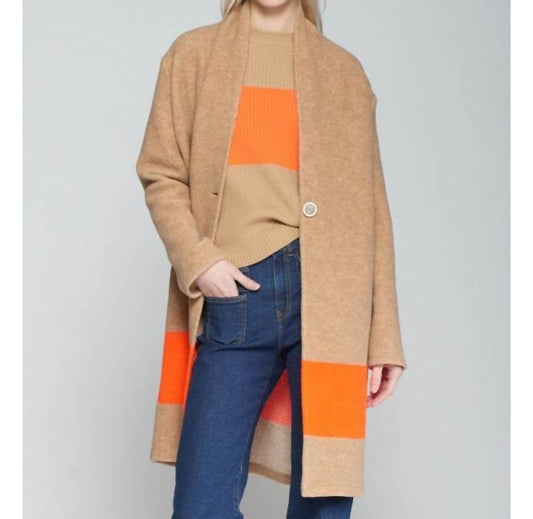 Vilagallo - Eli Wool Mix With Stripe Coat
