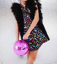 Lola + The Boys - Girl's Bejeweled Gem Dress