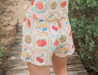 Ee:Some - High-Waist Print Shorts