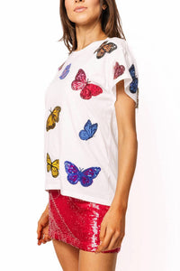 Queen Of Sparkles - Short Sleeve Butterfly Tee