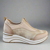 Remonte Women's Wedge Sneaker in cream - women's sneaker