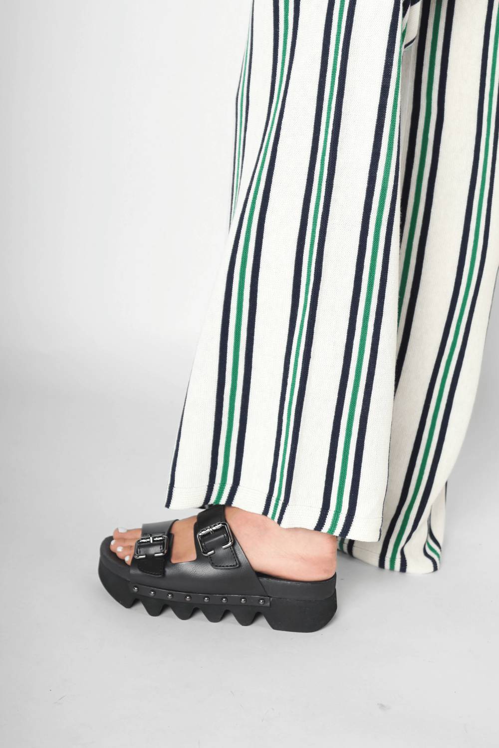 Bussola - Women's Cleopatra Buckle Strap Slide Sandal