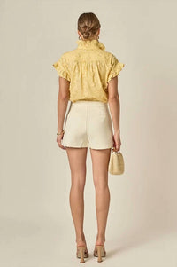 English Factory - Tansy Embroidered Ruffle Top