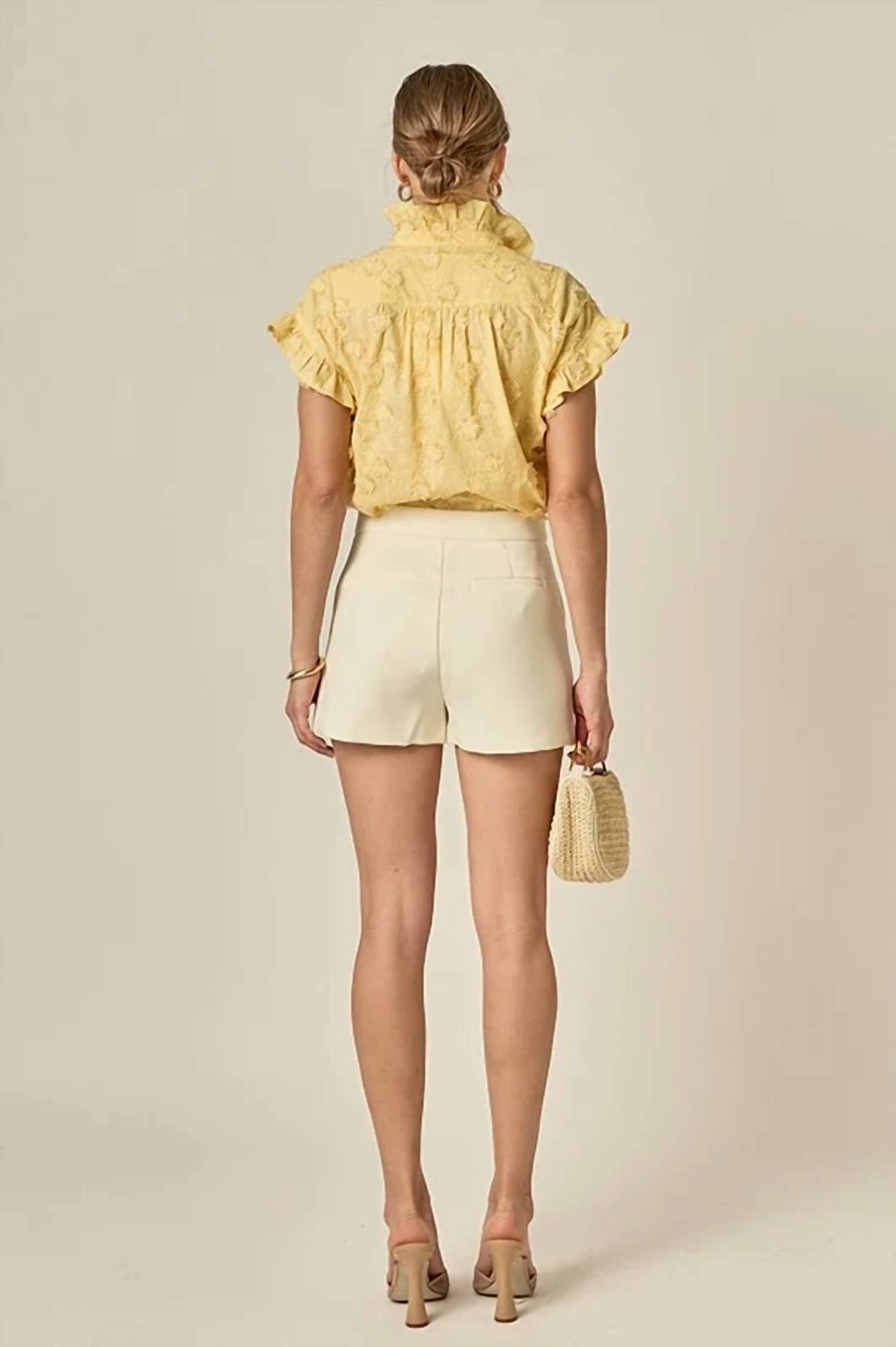 English Factory - Tansy Embroidered Ruffle Top