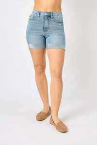 Judy Blue - High Waist Tummy Control Cool Denim Shorts