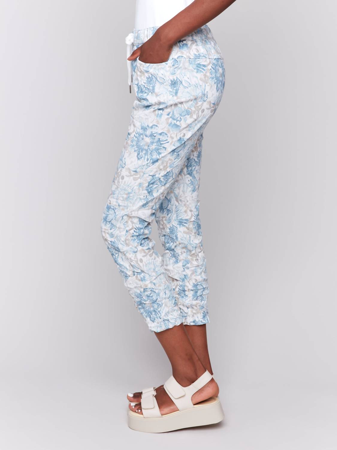Charlie B - Printed Crinkle Jogger Pants