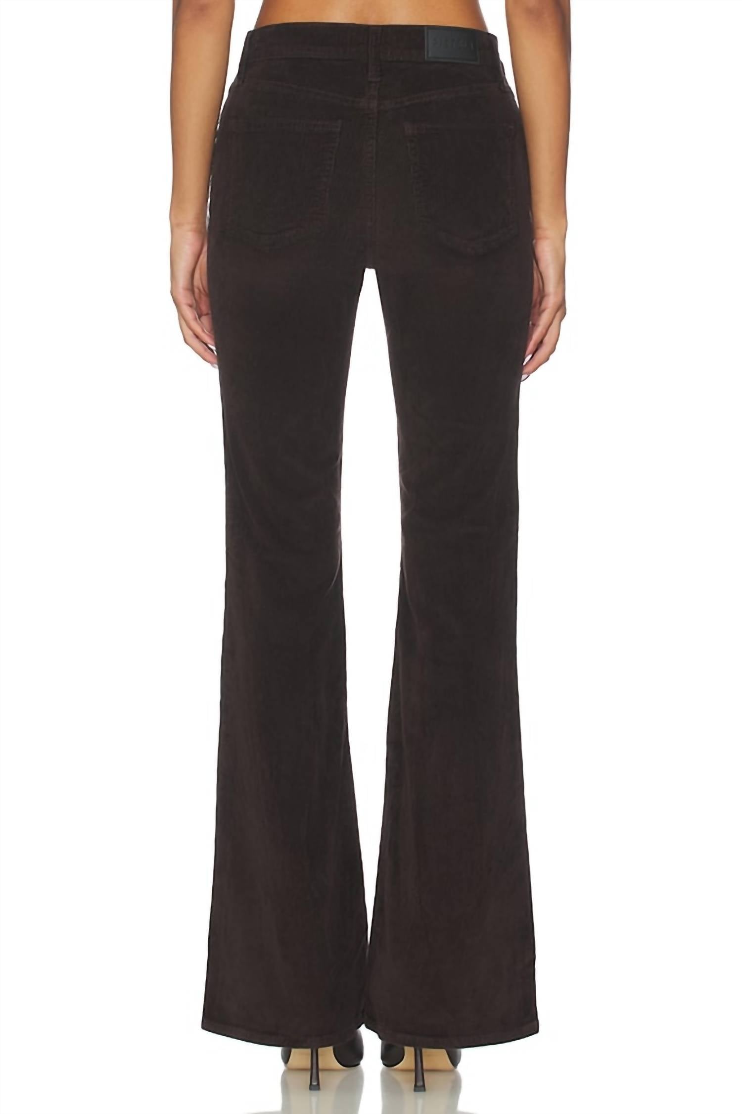 PISTOLA Kinsley Corduroy Flare Jeans in mocha - women's jeans - view 4