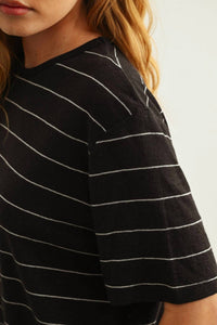 Miou Muse - Stripe Cotton Linen Top
