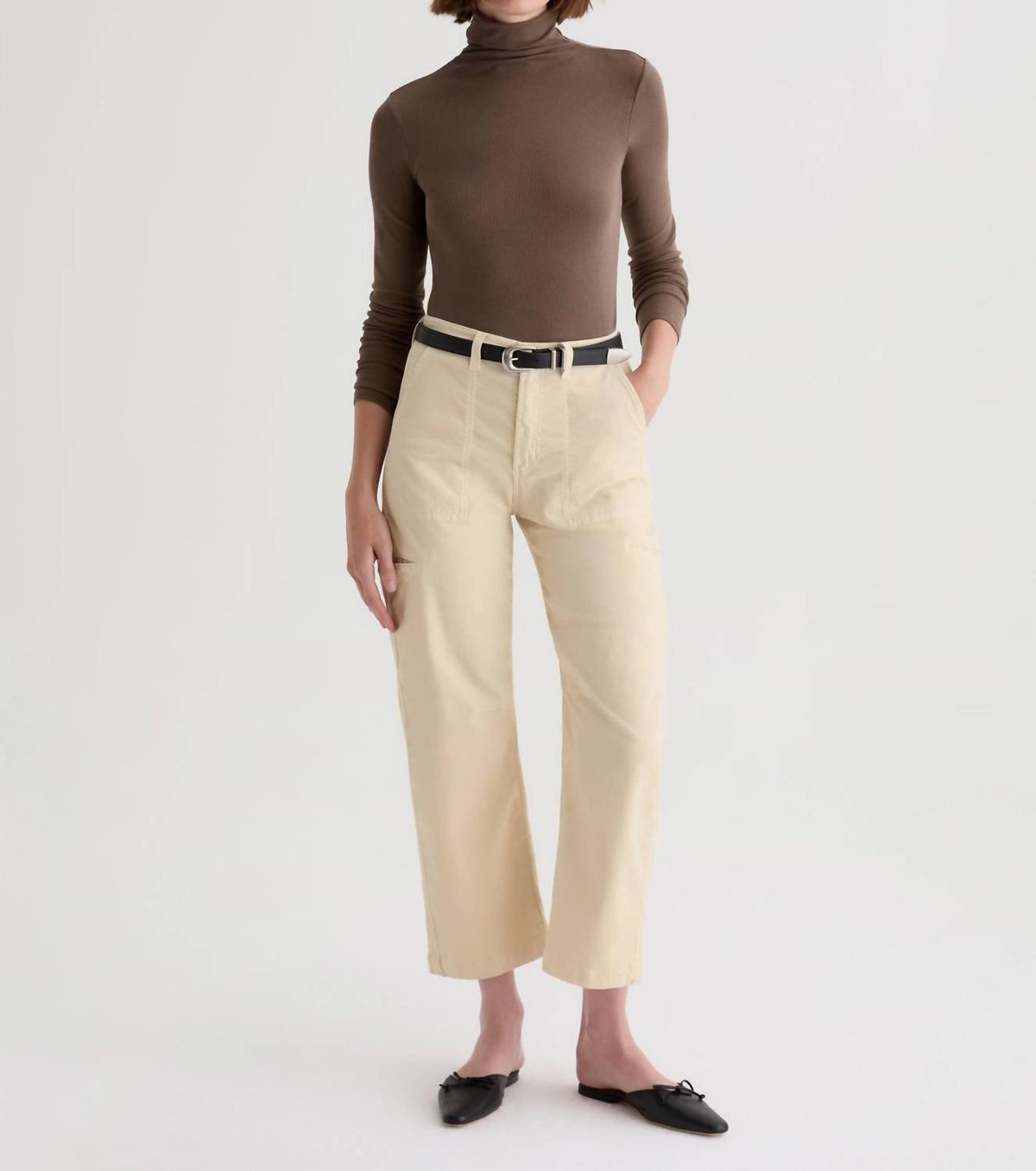 Ag Jeans - Hazal Corduroy High-rise Utility Barrel Jeans