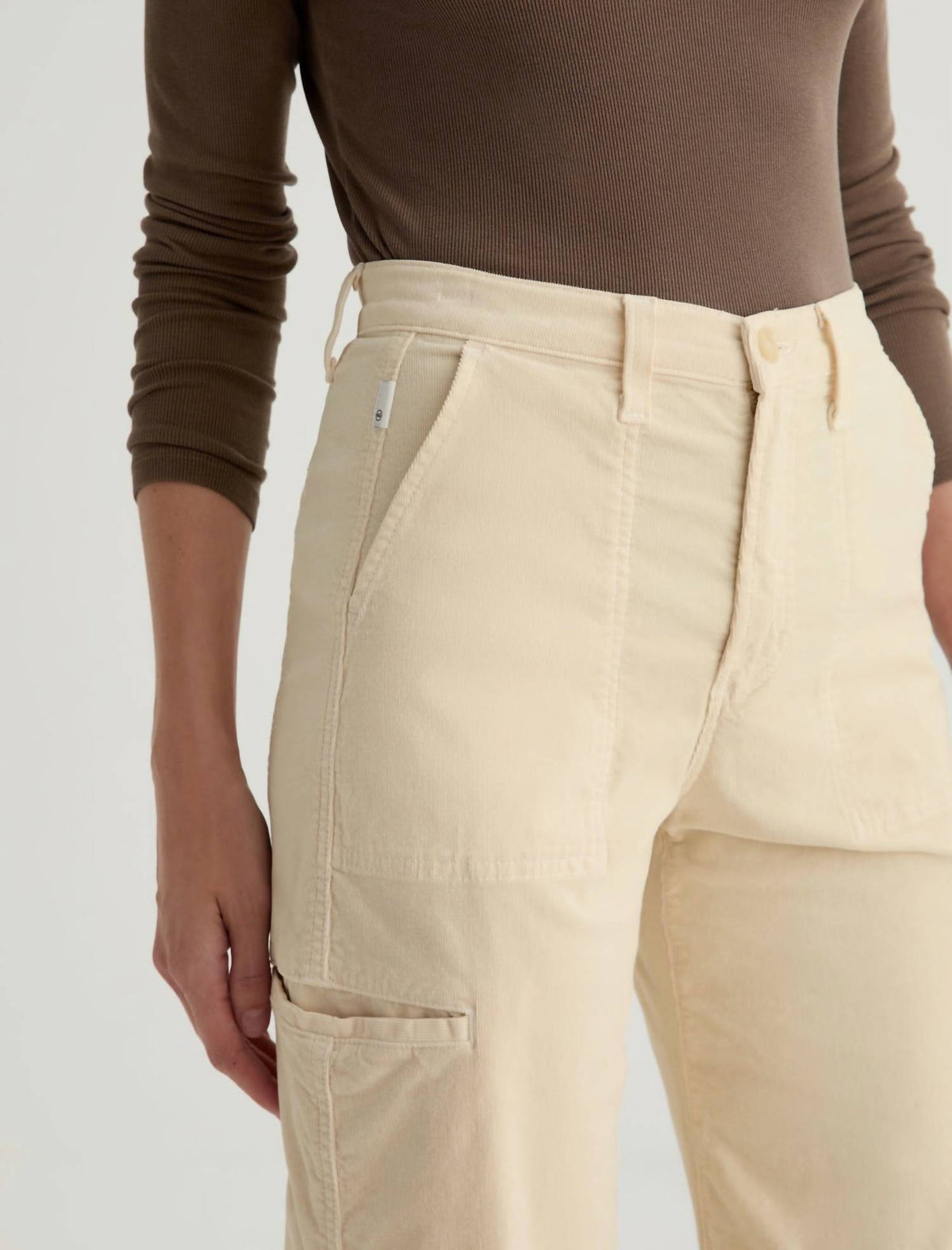 Ag Jeans - Hazal Corduroy High-rise Utility Barrel Jeans