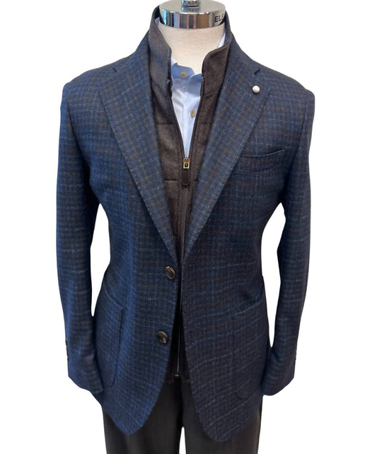 Luigi Bianchi - CHECK WOOL SPORT COAT - REGULAR LENGTH