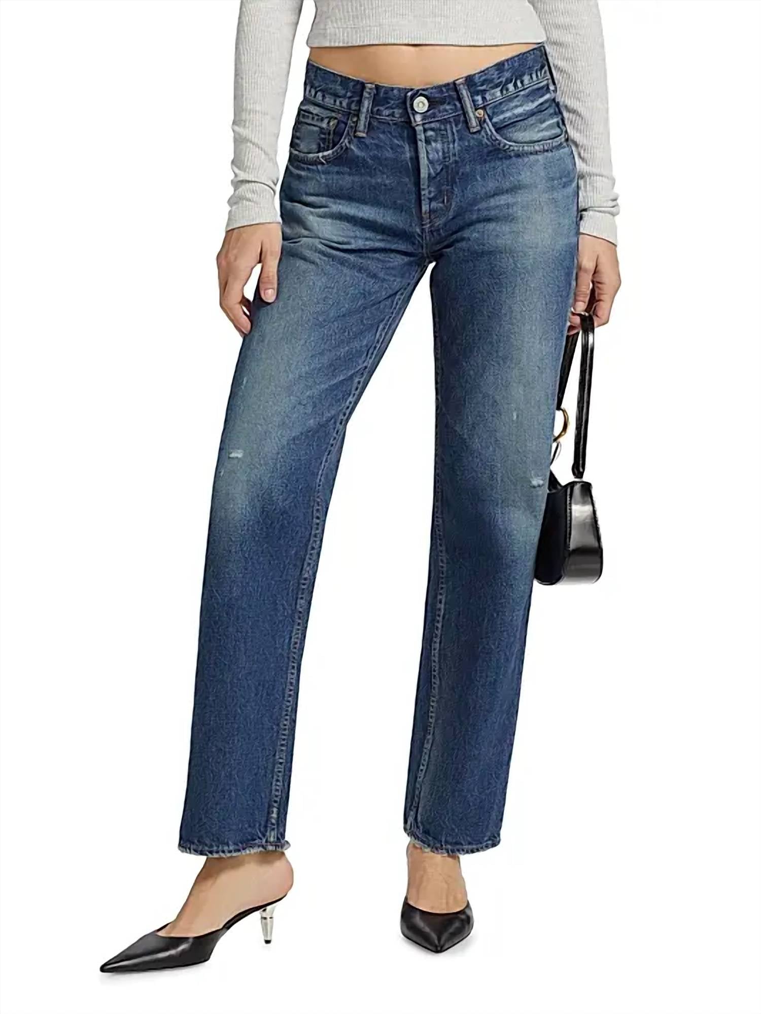Moussy - Ridgefield Straight Low Rise Jeans