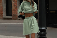 Hidden - Terry Knit Tee And Shorts Set