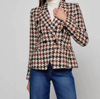 L'Agence - Marie Houndstooth Tweed Blazer