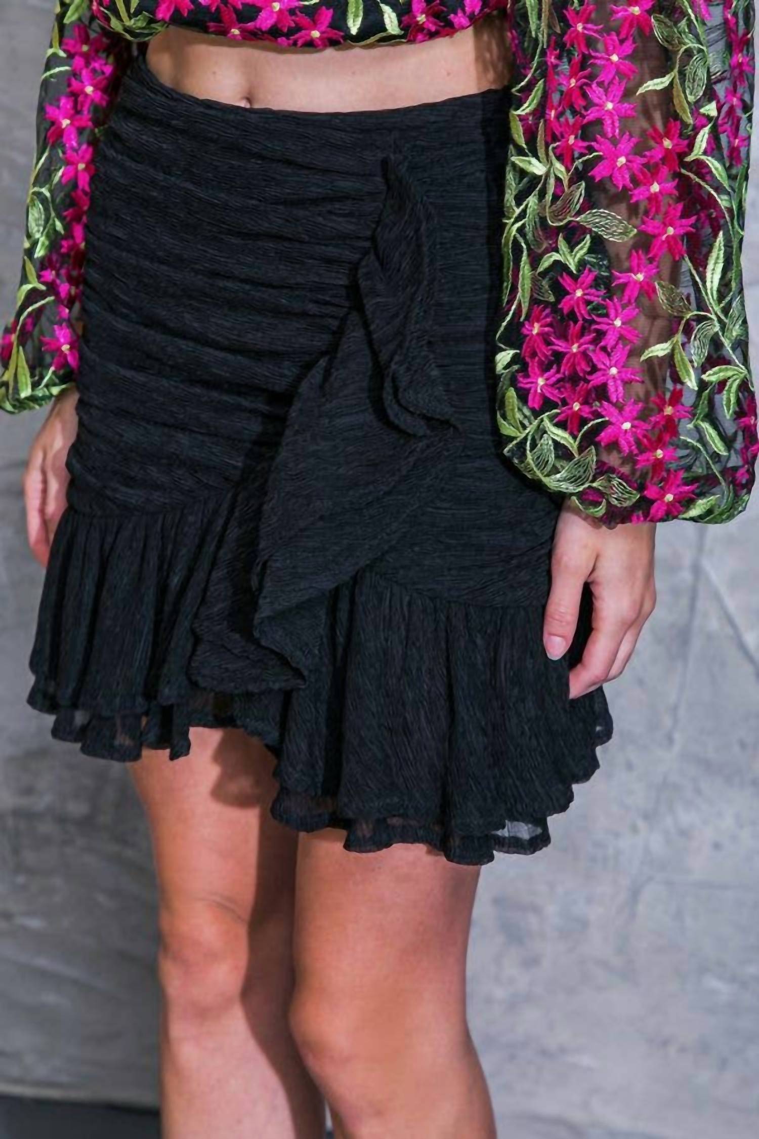 Flying Tomato - Textured Mini Skirt