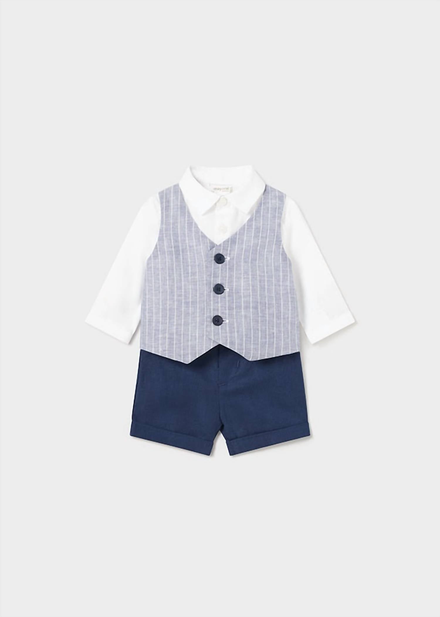 Mayoral - Kid's 3pc Short Vest Set