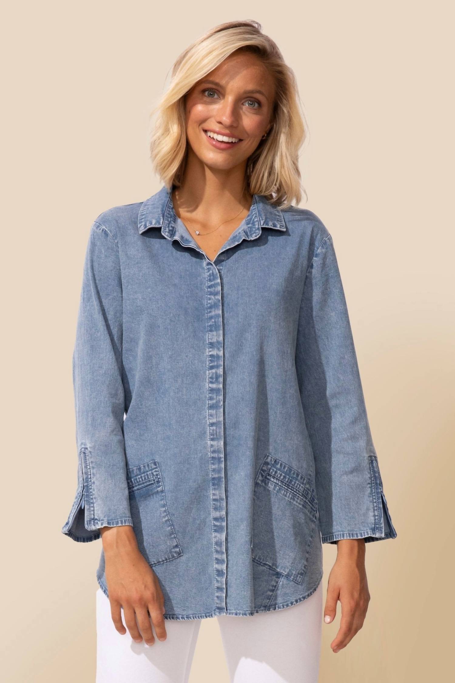 Habitat - Perfect Travel Shirts Zip Sleeve Shirt Top