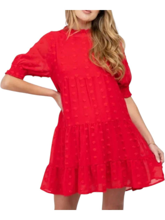 Jodifl - Swiss Dot Tiered Dress
