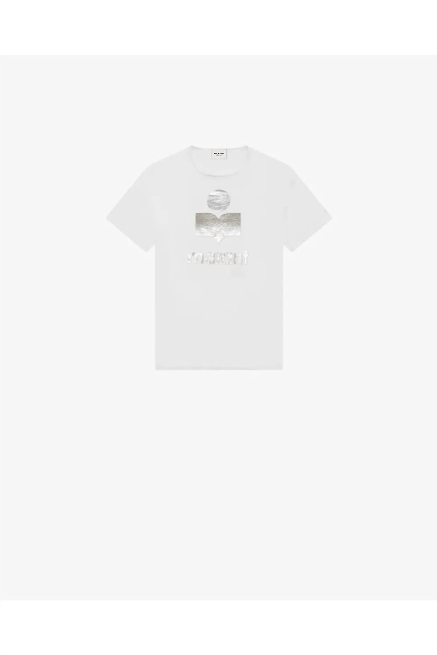 ISABEL MARANT Zewel Logo T-shirt in white - women's t-shirt - view 5