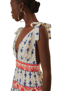 Farm Rio - Graphic Fishes Mini Dress