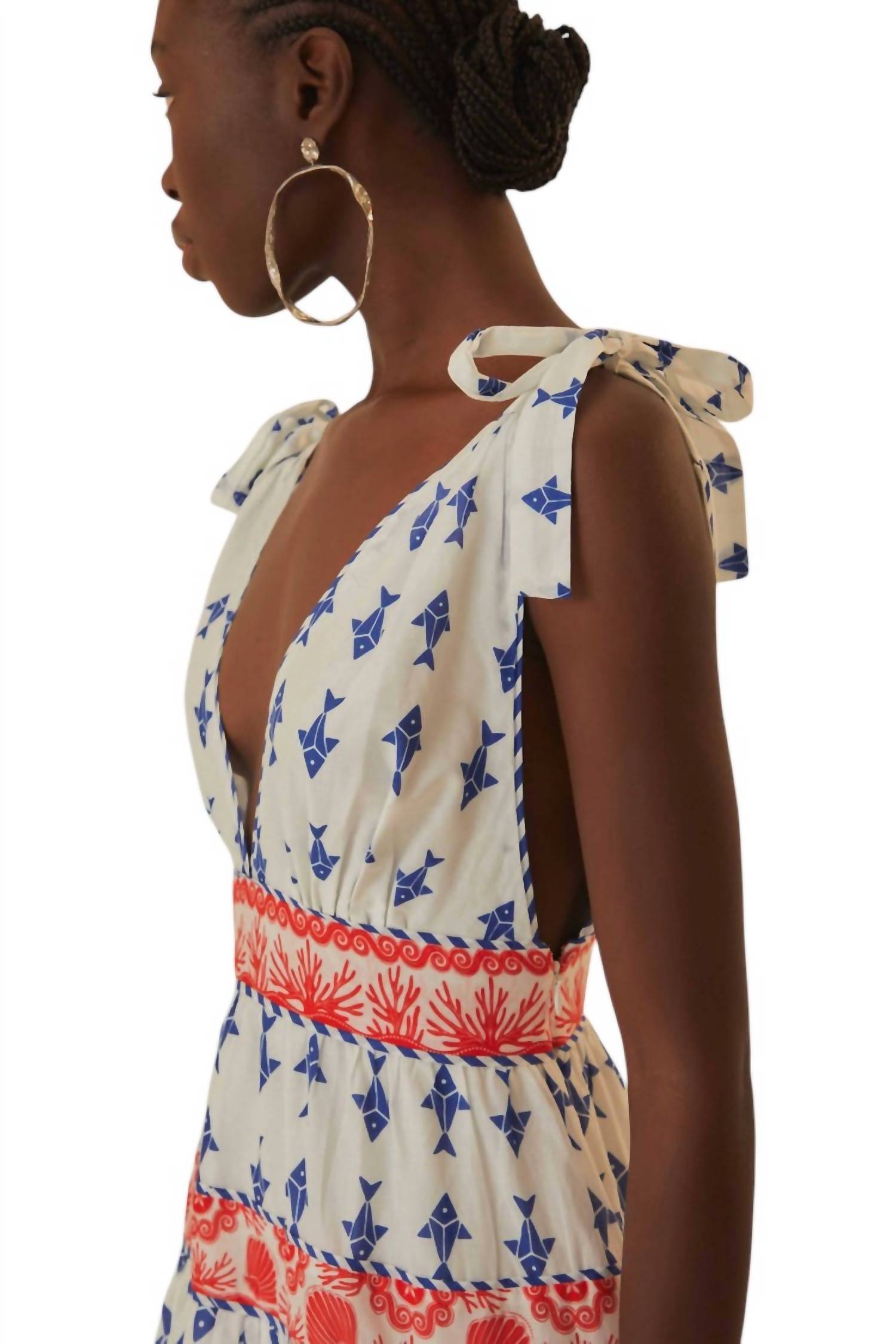 Farm Rio - Graphic Fishes Mini Dress