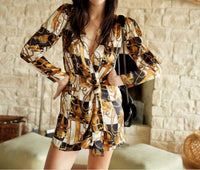 The Kooples - Damier Equestrian Print Silk Dress