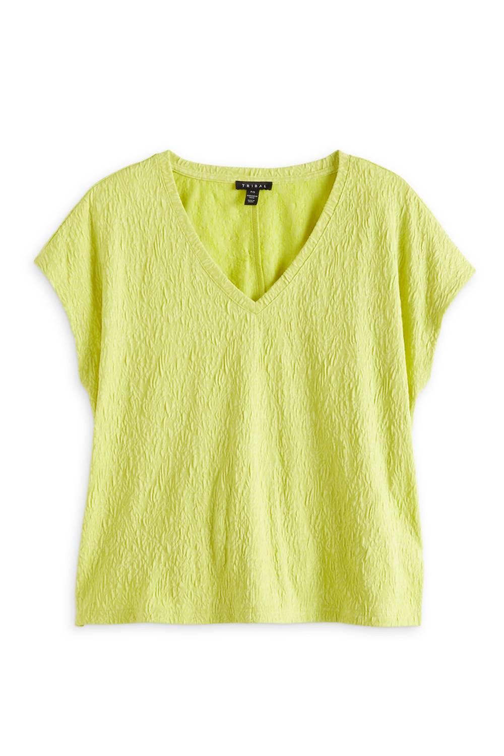 Tribal - Jackie Cap Sleeve Textured Knit Top