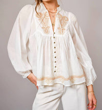 Blue B - Fiona Peasant Blouse