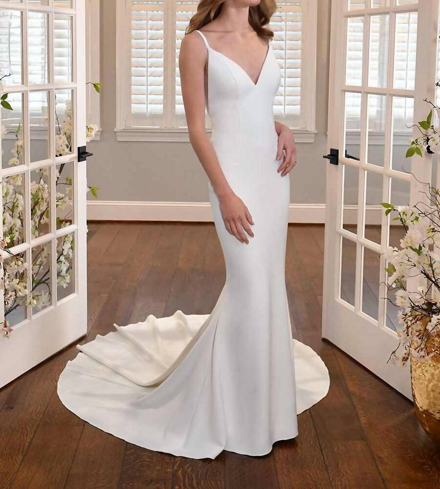 Essence Of Australia - V-neckline Fit-and-flare Wedding Dress