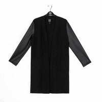 Clara Sun Woo - Liquid Leather Sleeve Cardigan
