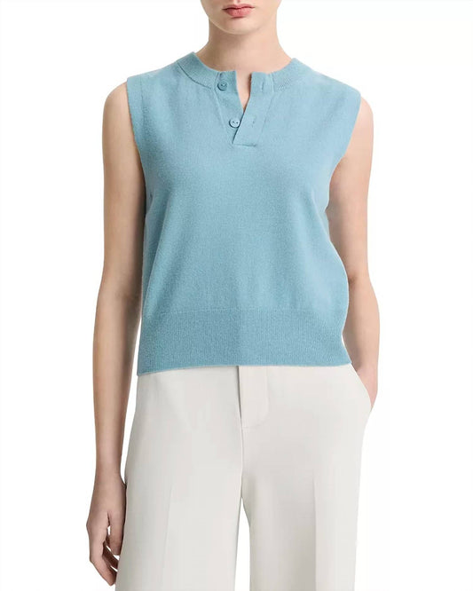 Vince - Henley Sleeveless Sweater