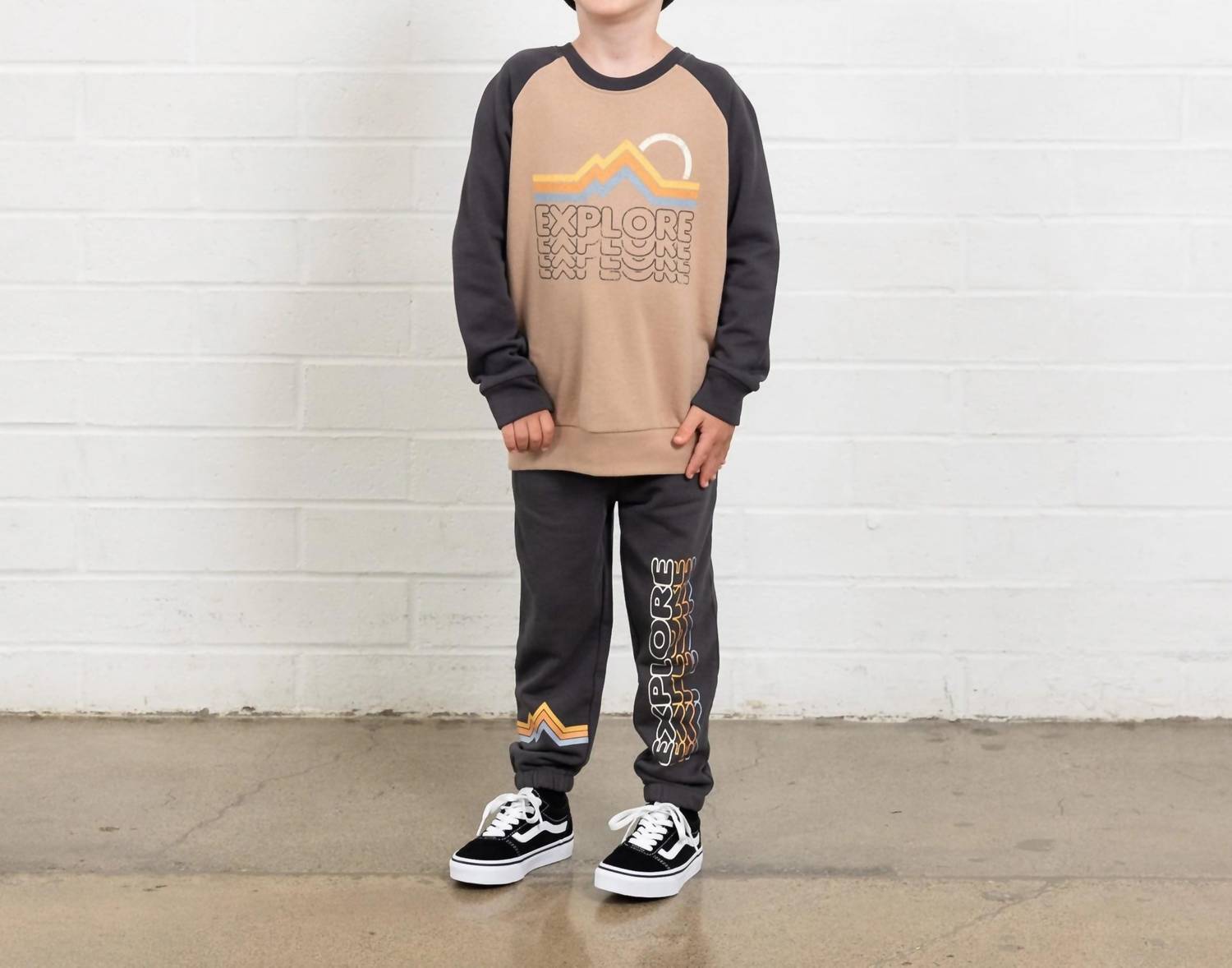 Tiny Whales - Boys' Explore Raglan Sweatshirt