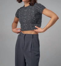 Sundayup - SIMONE BEADED SWEATER TOP