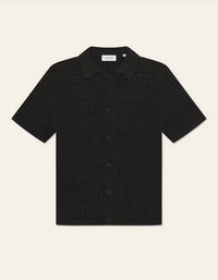 Les Deux - Elvin Structured Knitted Short Sleeve Shirt