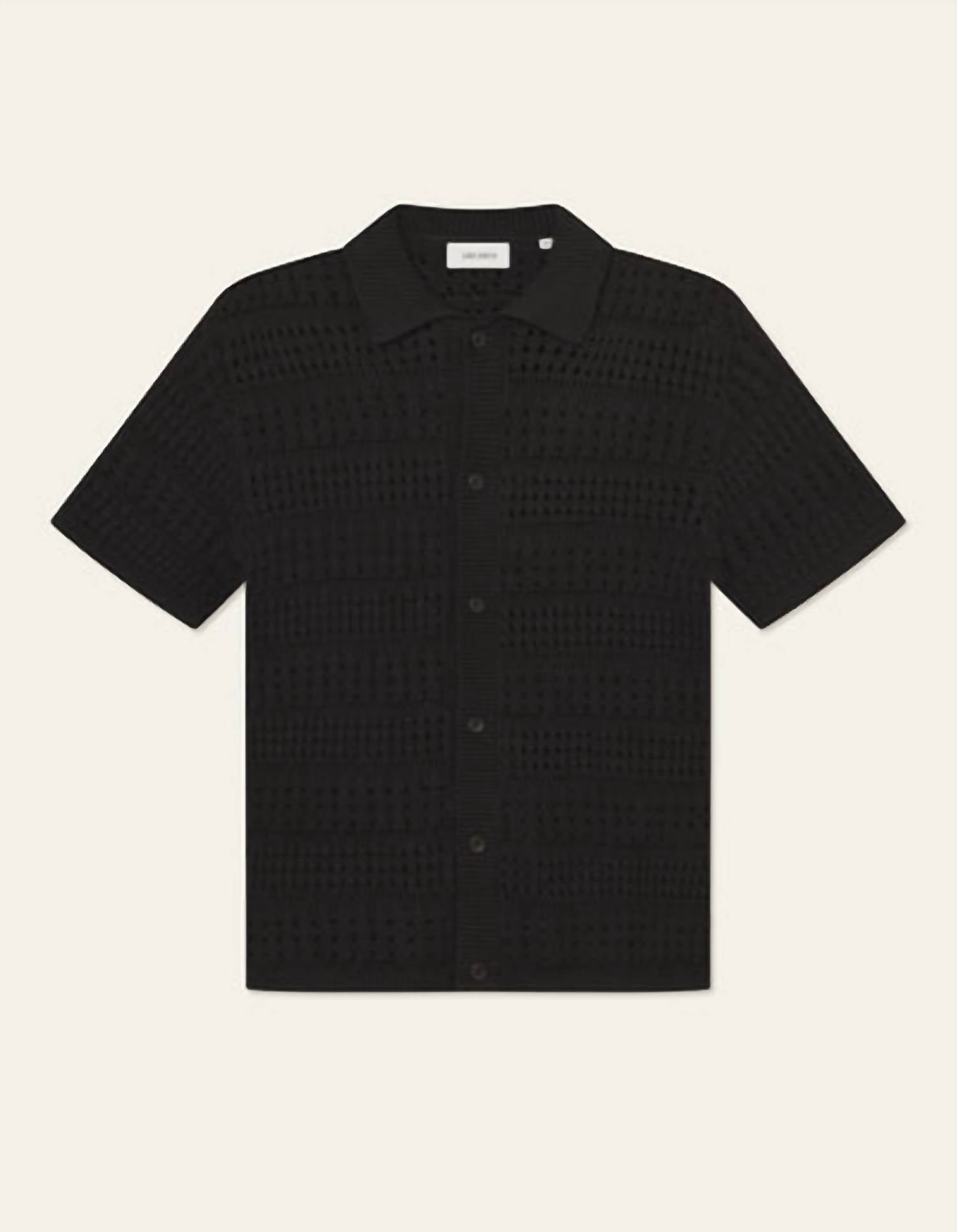 Les Deux - Elvin Structured Knitted Short Sleeve Shirt