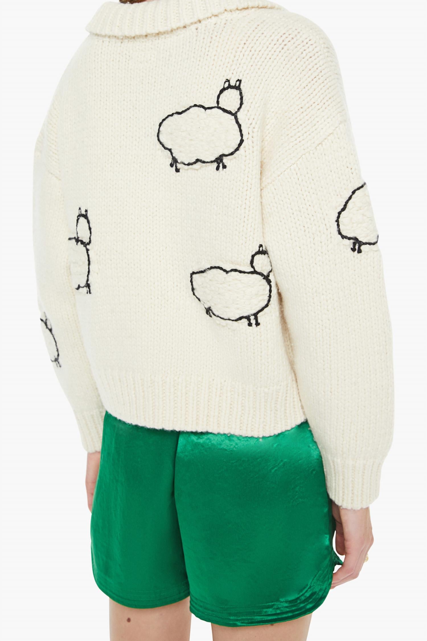 Mother - The Cropped Raquette Cardigan
