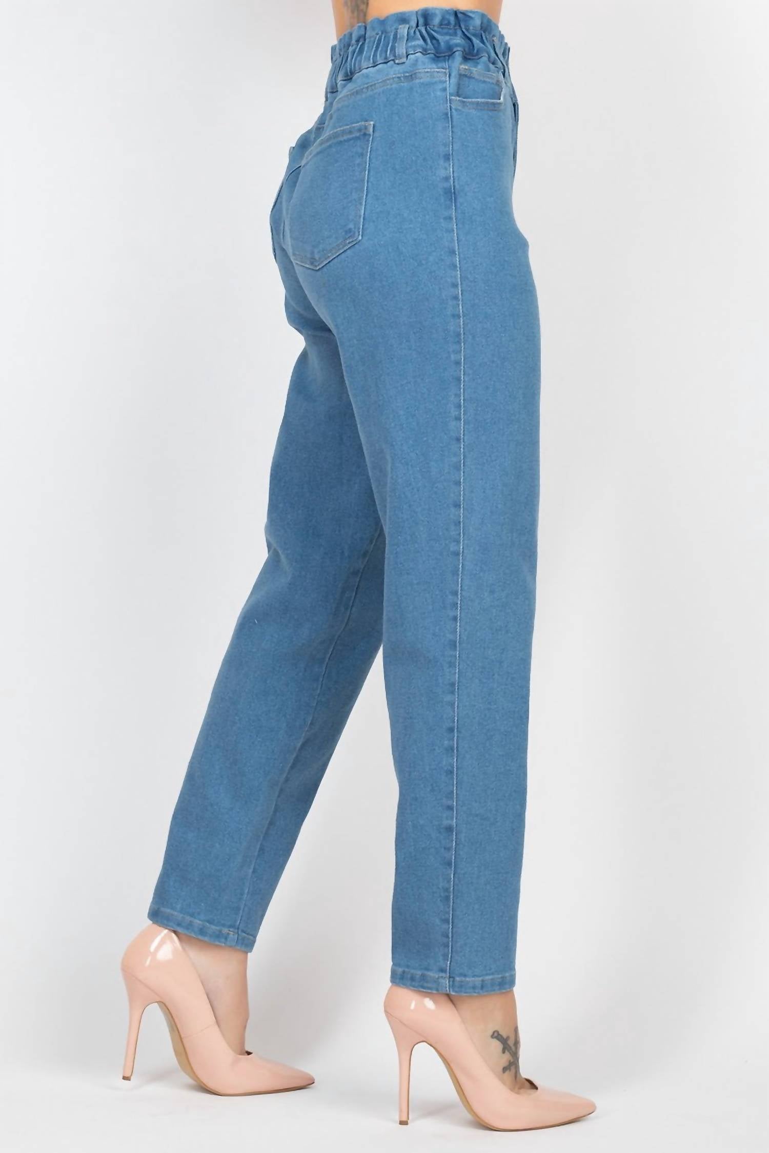 Denim Blvd - Ready And Willin Baggy Jean And Bralette Set