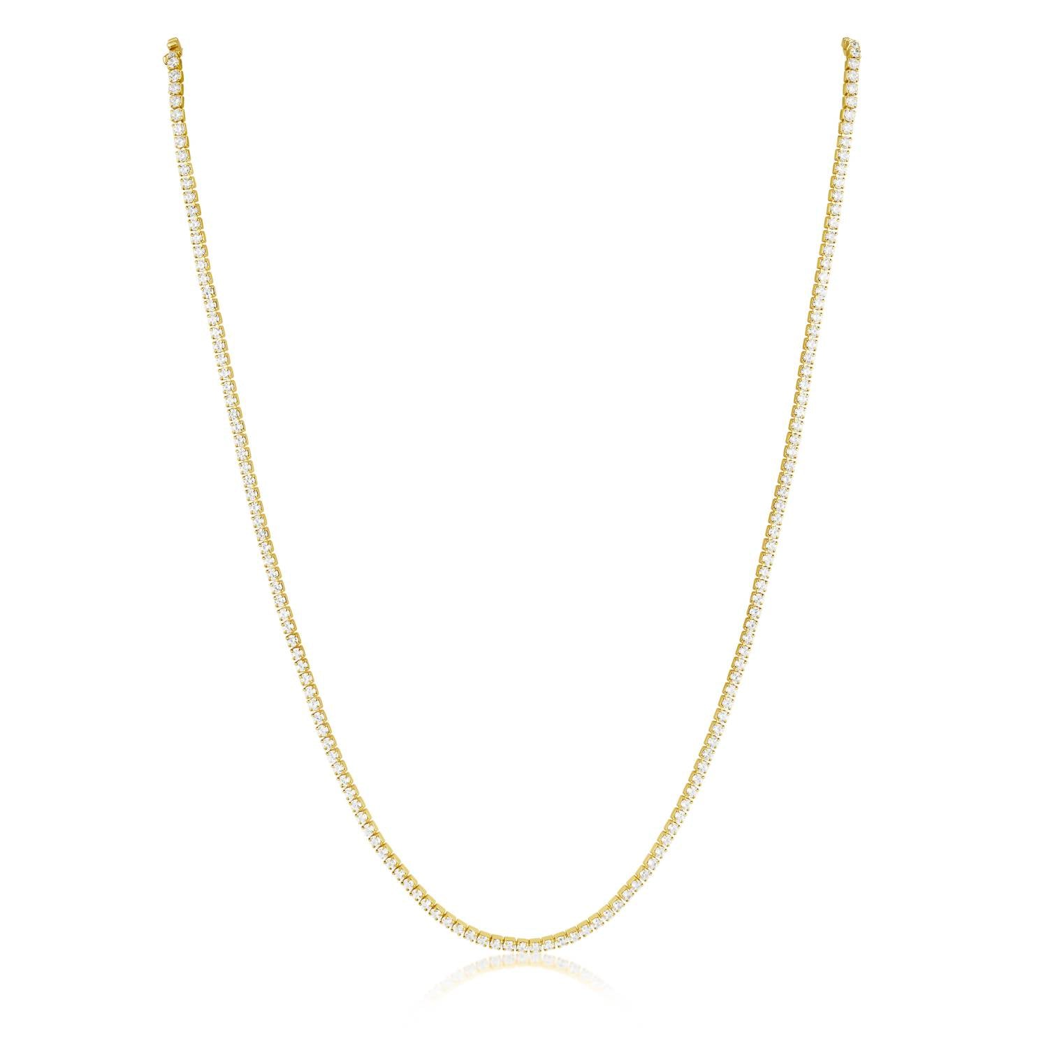 Sahira Jewelry Design - Women's Annie Dainty Tennis Choker Necklace