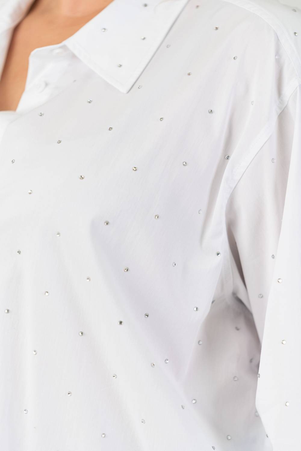 Good American - Crystal Good Button Down Long Lseeve Shirt - Plus